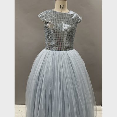 DRESS BLUE SQUARE JEWEL BODICE TULLE SKIRT / 20904