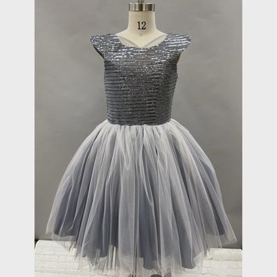DRESS BLUE SEQUIN BODICE TULLE SKIRT / 20902