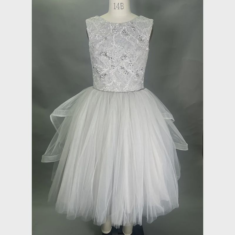 DRESS GREY LACE & TULLE HIGH LOW / 20934 DRESS GREY LACE & TULLE HIGH LOW / 20934