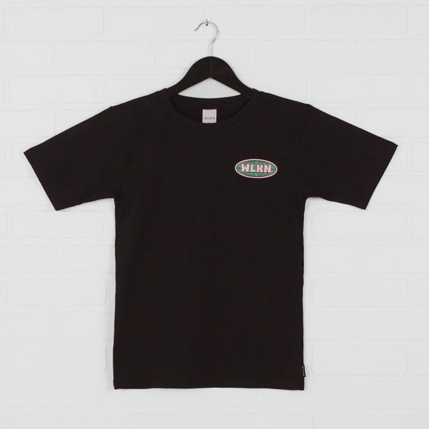 TSHIRT BLACK GLOBE SHORT SLEEVE PINK GREEN LOGO / 23SP-TJ03