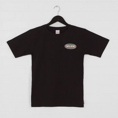 TSHIRT BLACK GLOBE SHORT SLEEVE PINK GREEN LOGO / 23SP-TJ03