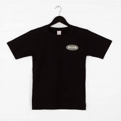 TSHIRT BLACK GLOBE SHORT SLEEVE PINK GREEN LOGO / 23SP-TJ03