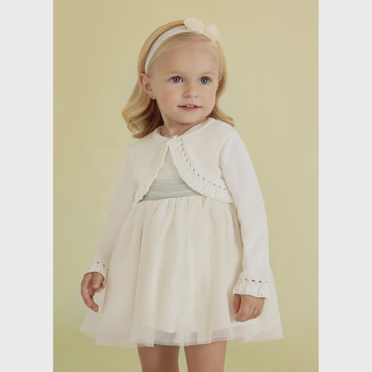 BOLERO CARDIGAN NATURAL-IVORY CROCKET EDGING / 5349-084
