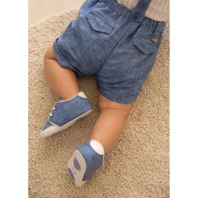 SHOE BLUE CANVAS IMITATION LACES / 9622-091
