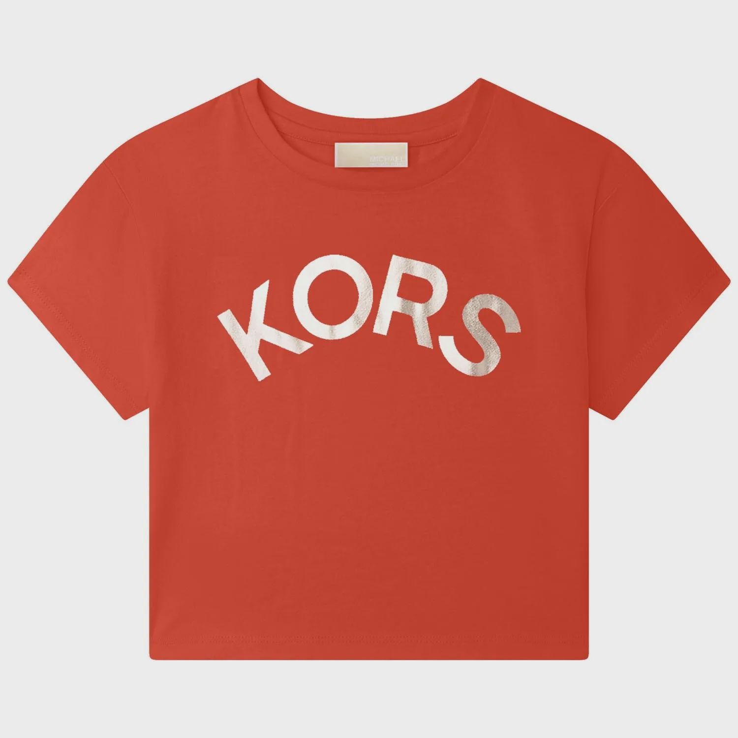 TSHIRT CROP TOP RED GOLD KORS LOGO / R15163-40A