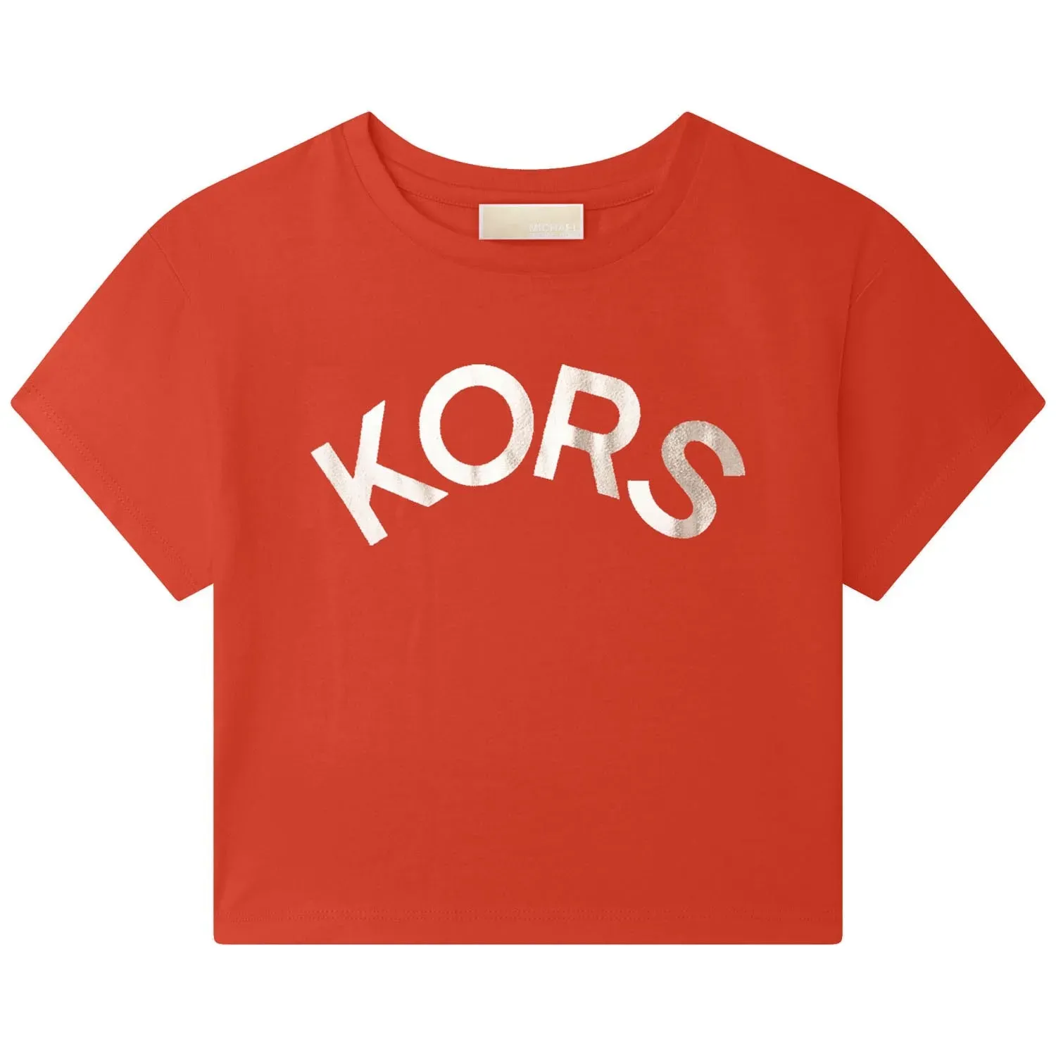 TSHIRT CROP TOP RED GOLD KORS LOGO / R15163-40A