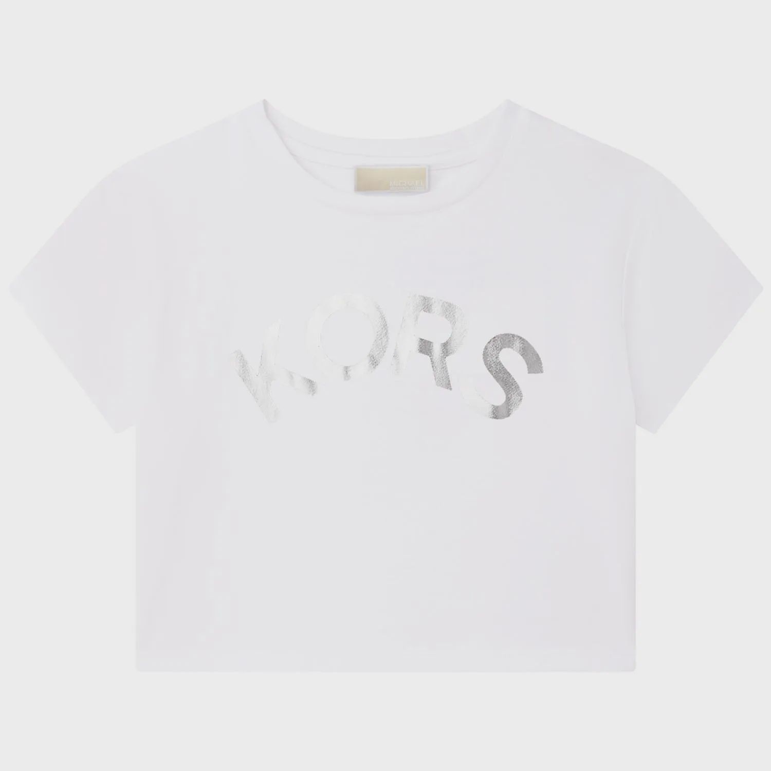 SHORT TSHIRT WHITE SILVER KORS LOGO / R15163-M31