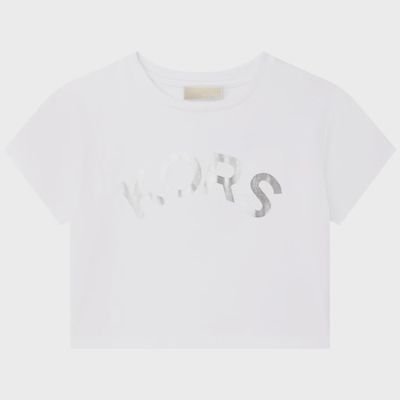 SHORT TSHIRT WHITE SILVER KORS LOGO / R15163-M31