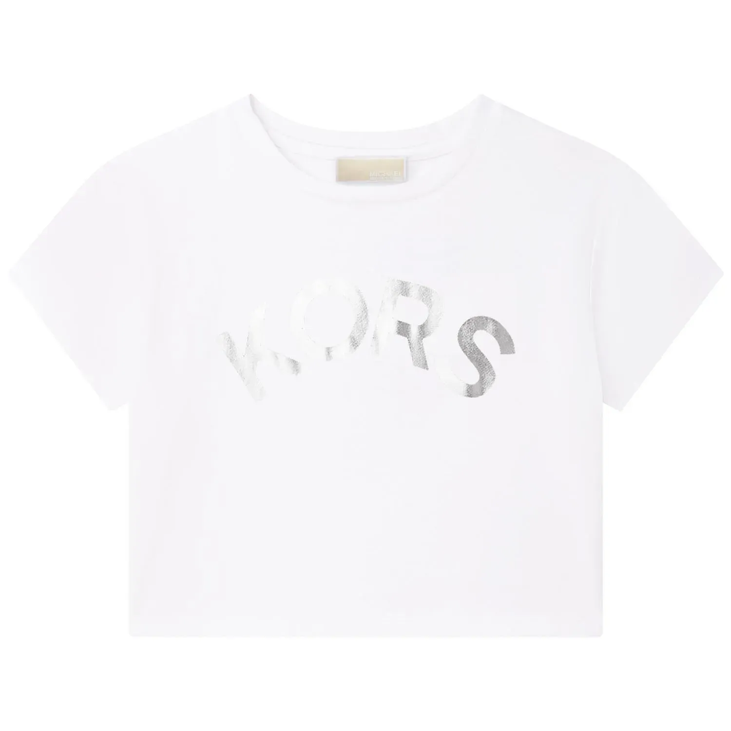 SHORT TSHIRT WHITE SILVER KORS LOGO / R15163-M31