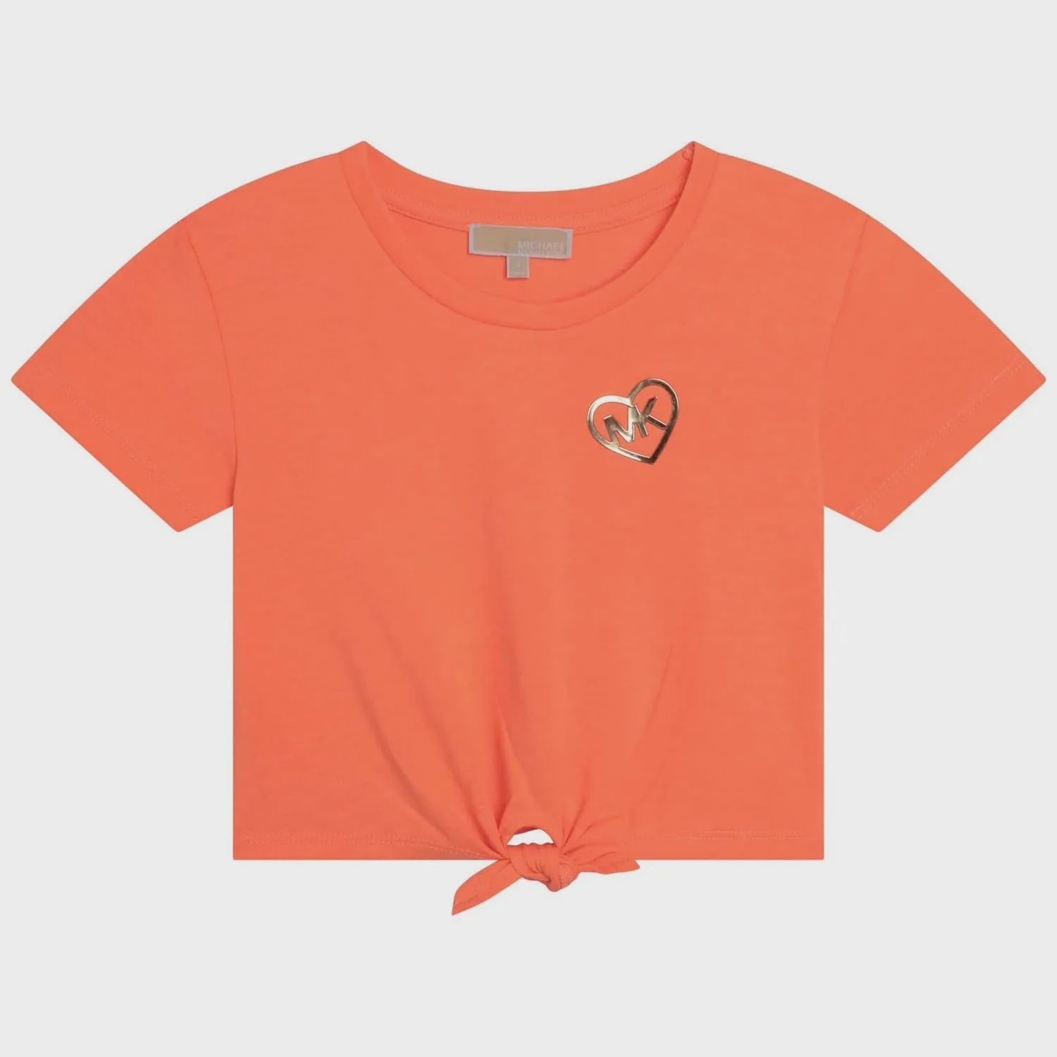 TSHIRT CROP TOP ORANGE GOLD MK LOGO / R15167-406