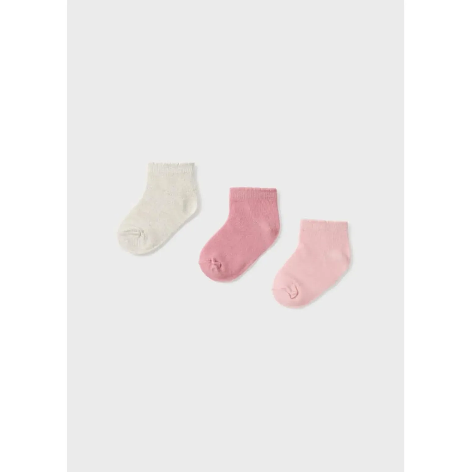 3 PAIR SOCK SET PINK & GOLD / 10403-091