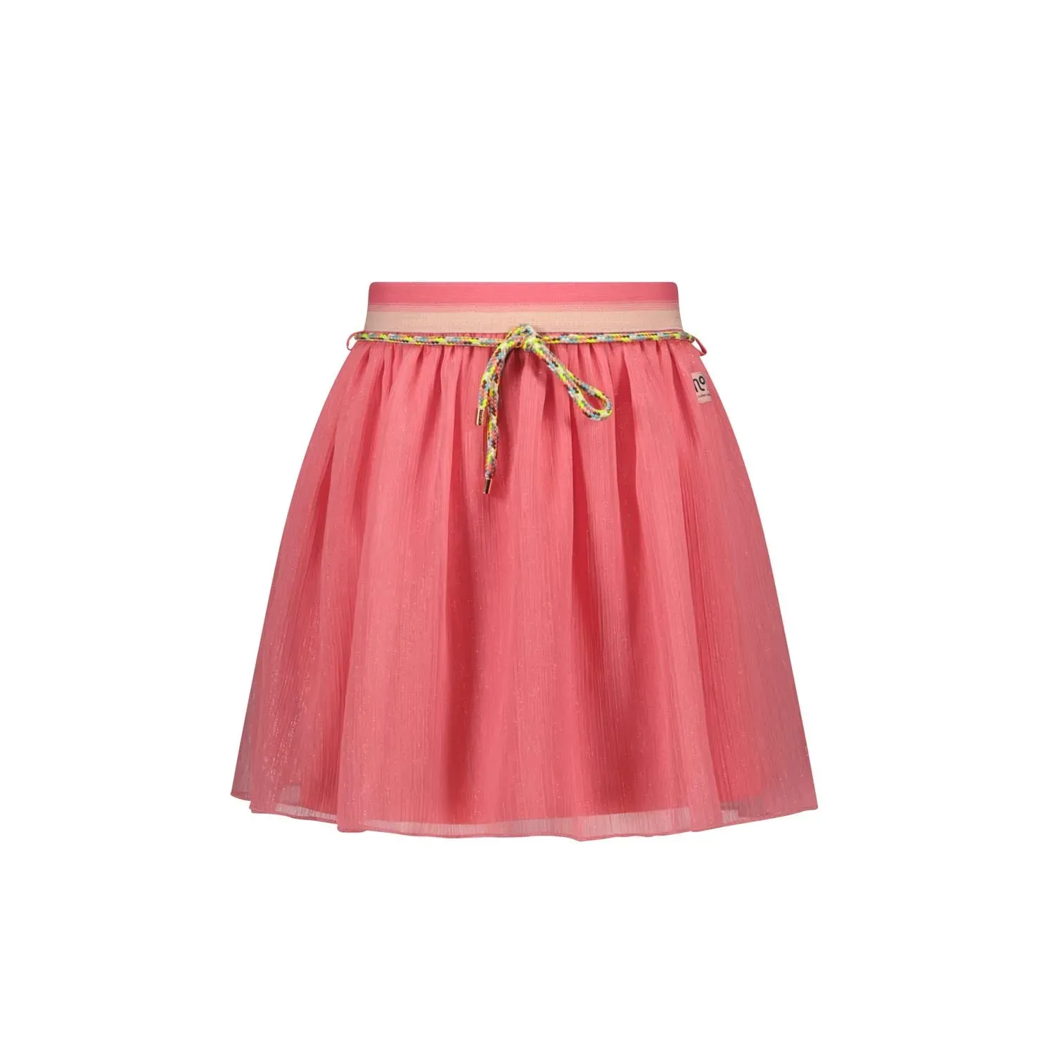 SKIRT & BELT PINK ORANGE ORGANZA MULTI COLORED ROPE BELT / N302-5707-254