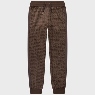 PANT BROWN MINI MK JACQUARD ALOVER PRINT / R14141-319