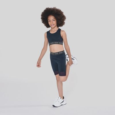 CYCLIST SHORTS BLACK WHITE KORS WAIST LOGO / R14135-09B