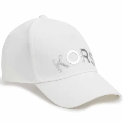 BASEBALL CAP WHITE SILVER KORS LOGO / R11121-10P
