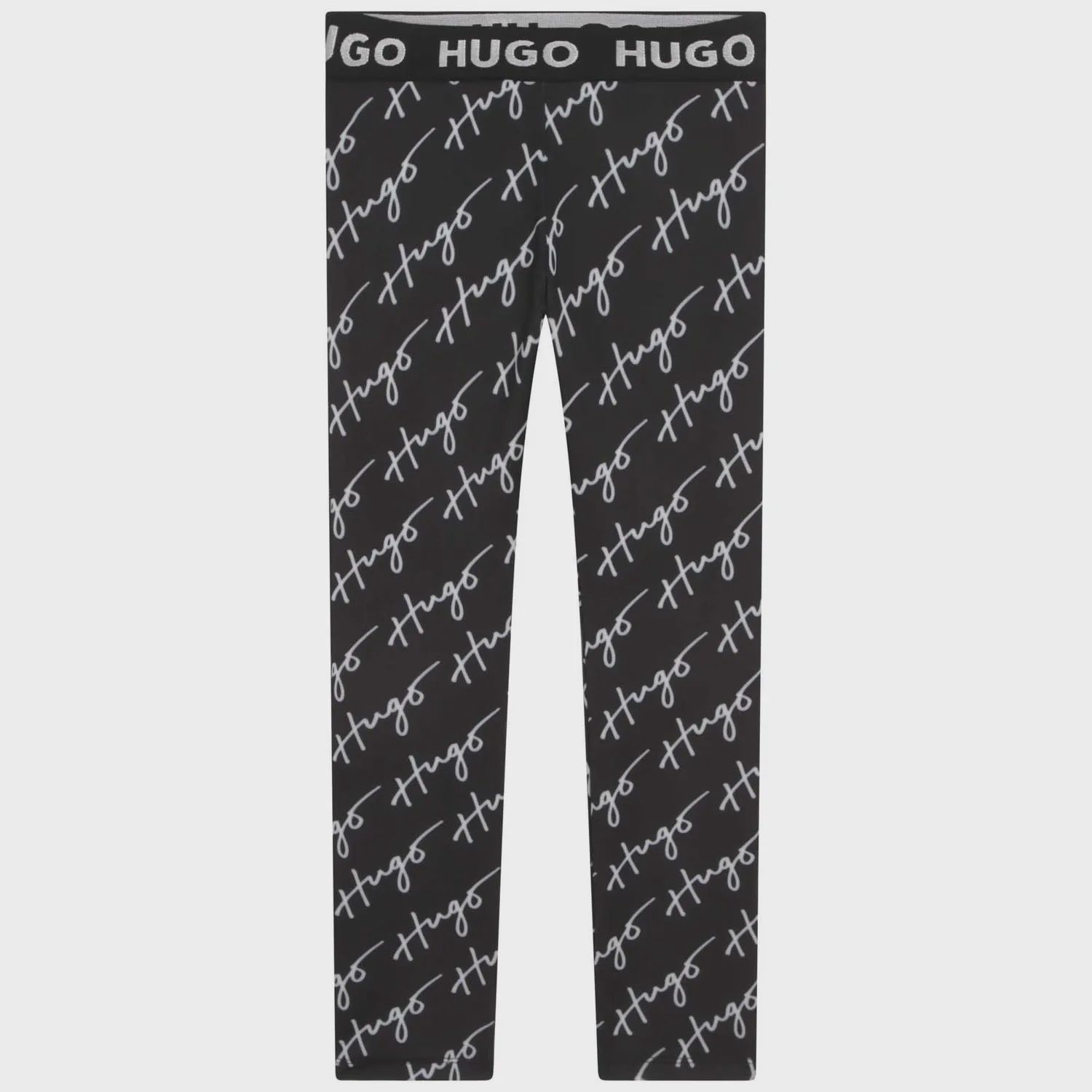 LEGGING BLACK WHITE HUGO LOGO PRINT / G14101-M41