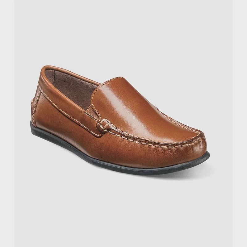 SHOE JASPER VENETIAN SADDLE TAN SLIP ON / 16564-257