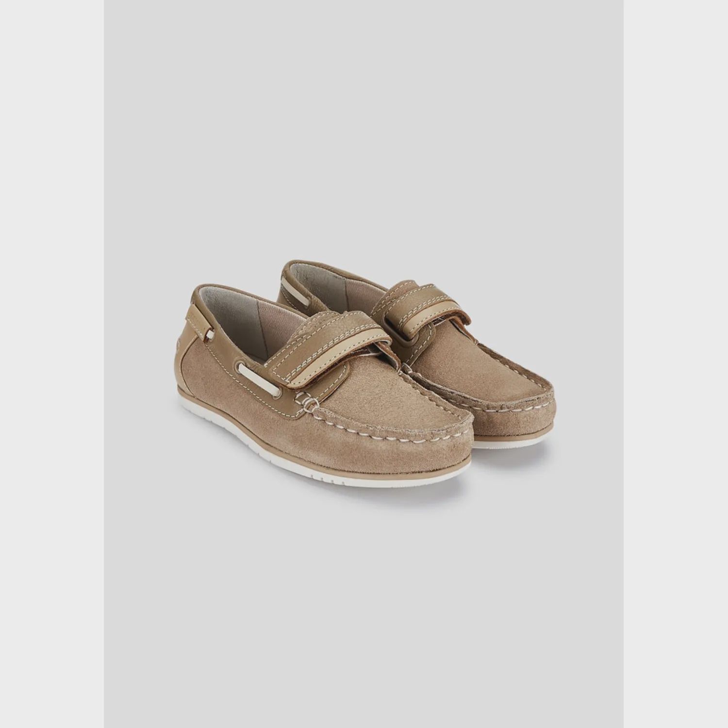 SHOE BEIGE / TAN SUEDE MOCCASIN VELCRO / 41488-087