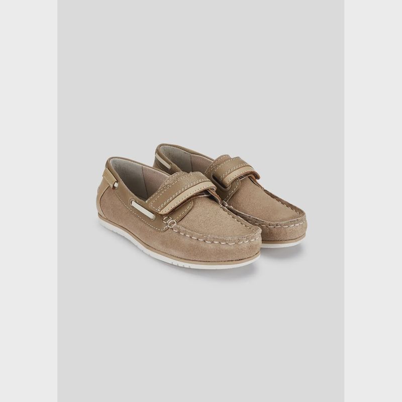 SHOE BEIGE / TAN SUEDE MOCCASIN VELCRO / 41488-087