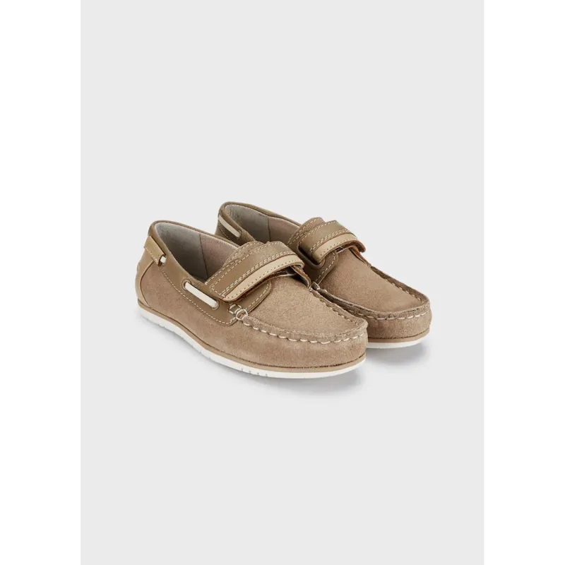 SHOE BEIGE / TAN SUEDE MOCCASIN VELCRO / 41488-087 SHOE BEIGE / TAN SUEDE MOCCASIN VELCRO / 41488-087