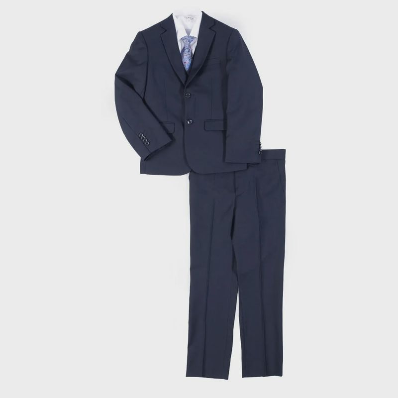 3PC SUIT NAVY SOLID SLIM FIT / SD040