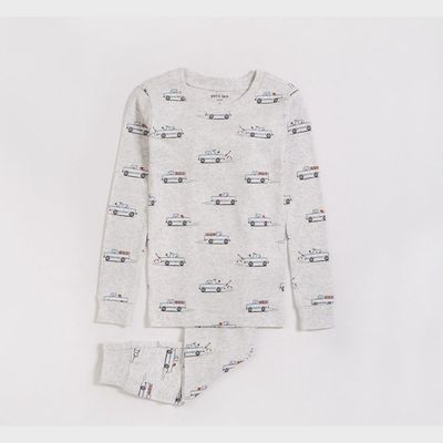 2PC PYJAMA HEATHER GREY TRUCK PRINT / 23SRS22403-904