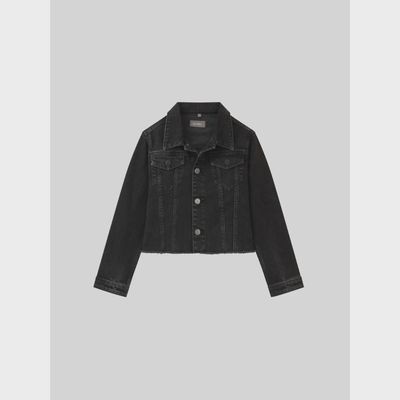 DENIM JACKET BLACK MANNING TG-ECLIPSE RAGGED EDGE / 26885