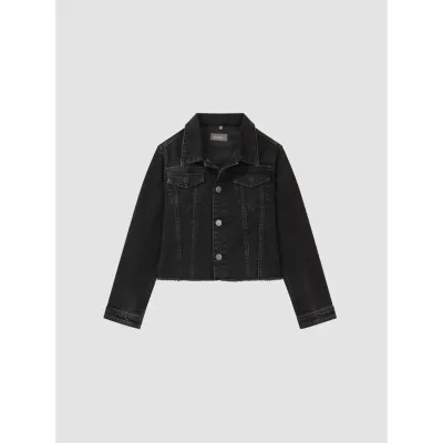 DENIM JACKET BLACK MANNING TG-ECLIPSE RAGGED EDGE / 26885
