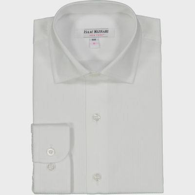 WHITE SHIRT WHITE PINSTRIPE / SH9203