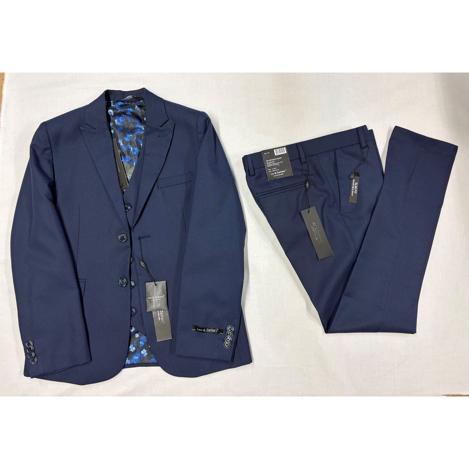 3PC SUIT WITH VEST DEEP BLUE / 5424-LZ5424-5424-5