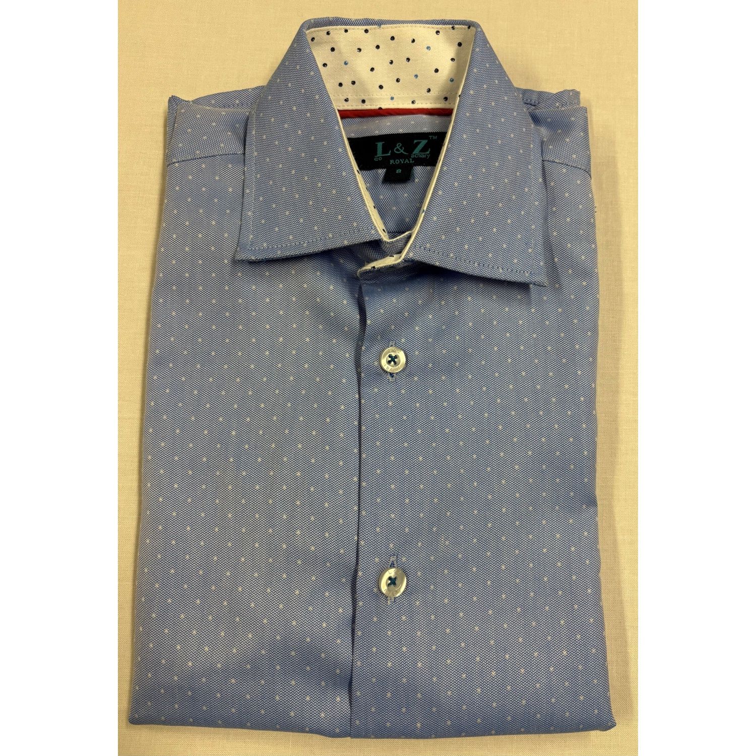 SHIRT BLUE DOT PATTERN / 5902