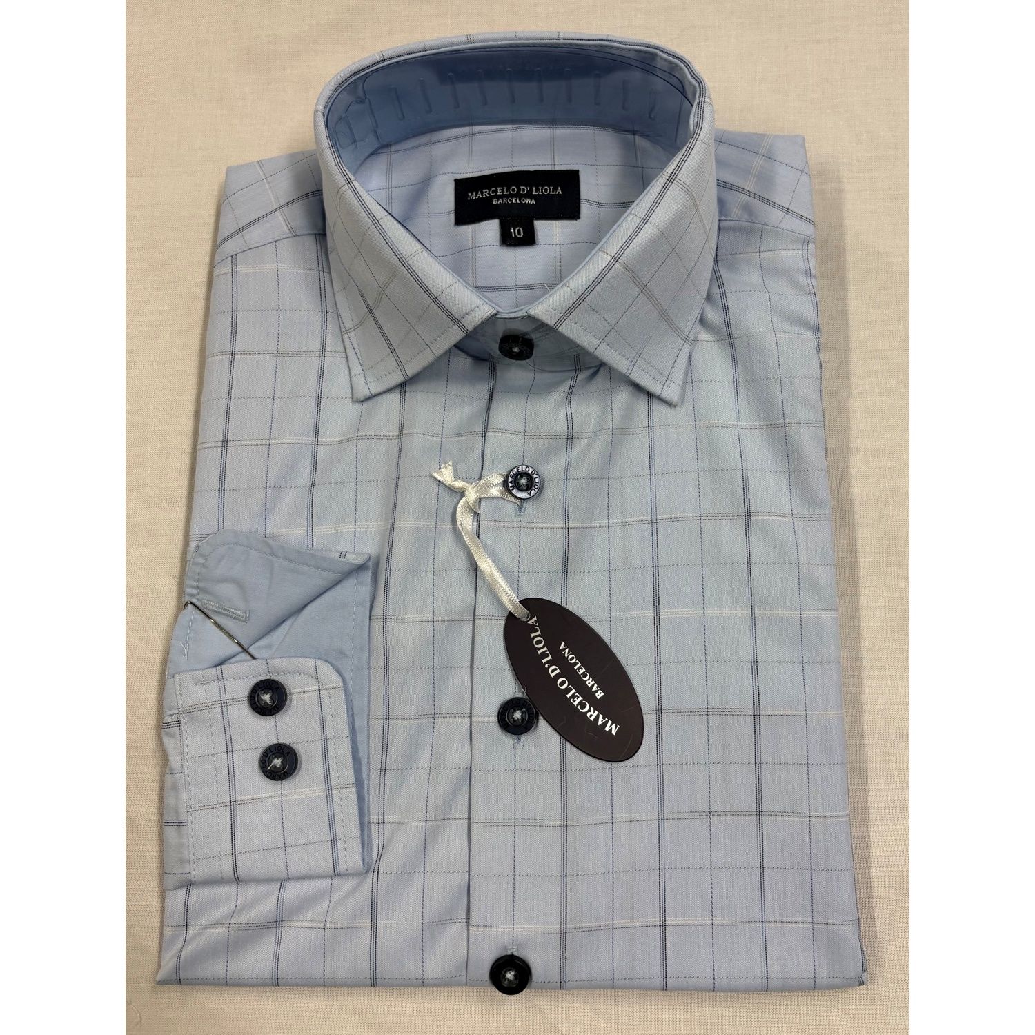 SHIRT PALE BLUE DOUBLE WINDOW CHECK / 5907