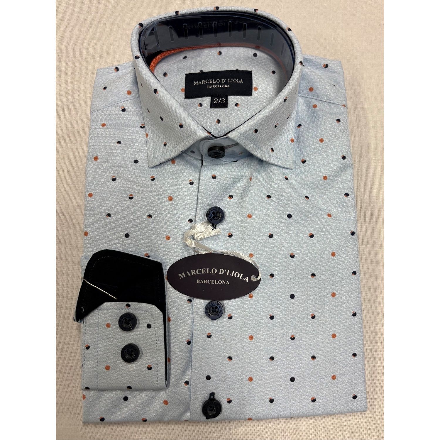 SHIRT PALE BLUE CIRCLES PRINT / 5901