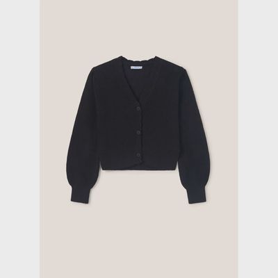 CARDIGAN BLACK SCALLOPED EDGING / 6331-089