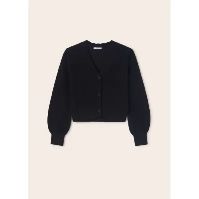 CARDIGAN BLACK SCALLOPED EDGING / 6331-089