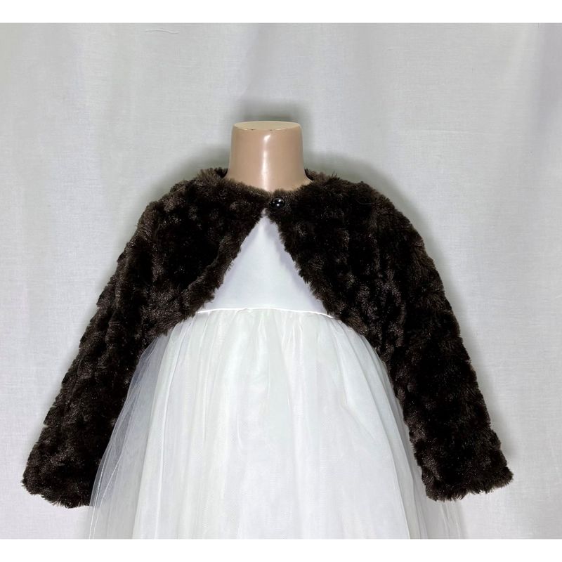BROWN BOLERO FUR SWIRL PATTERN