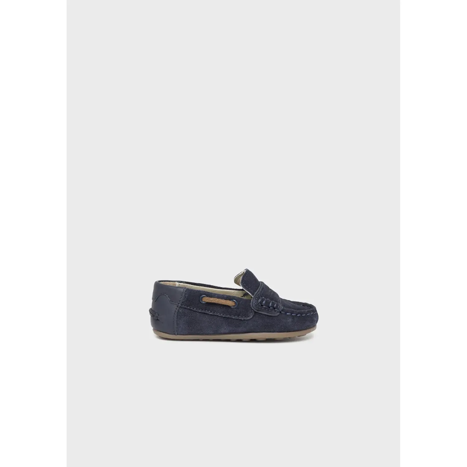 SHOE NAVY SUEDE SLIP ON MOCCASINS LEATHER / 41484-080