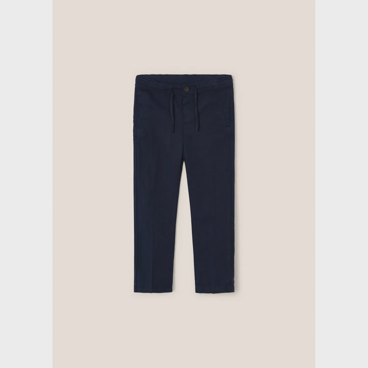 LINEN PANT NAVY CHINO REGULAR FIT / 3512-069