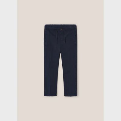 LINEN PANT NAVY CHINO REGULAR FIT / 3512-069