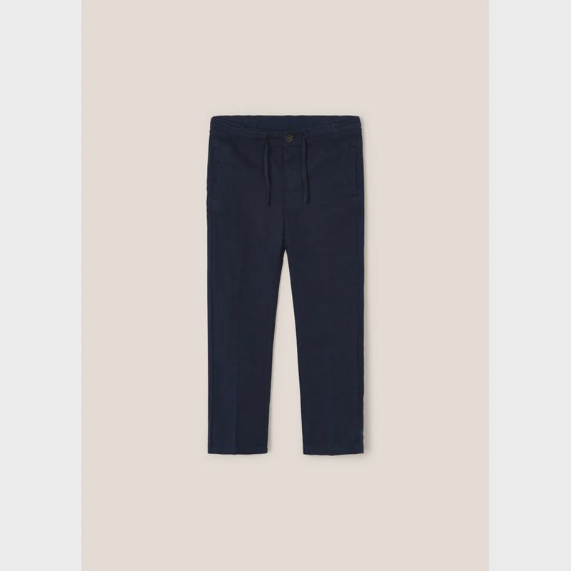 LINEN PANT NAVY CHINO REGULAR FIT / 3512-069