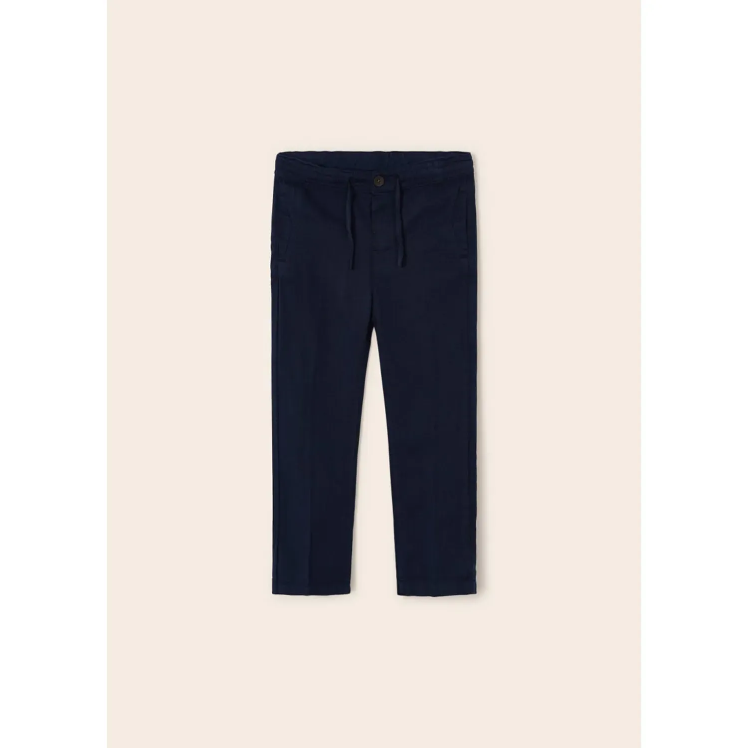 LINEN PANT NAVY CHINO REGULAR FIT / 3512-069