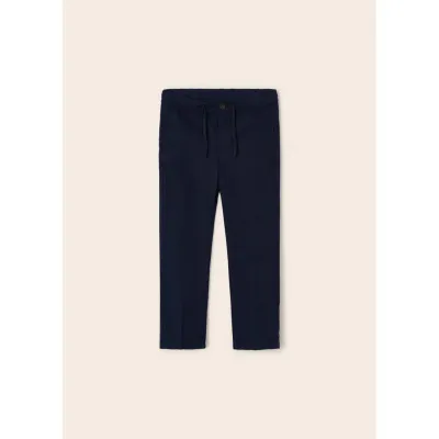 LINEN PANT NAVY CHINO REGULAR FIT / 3512-069