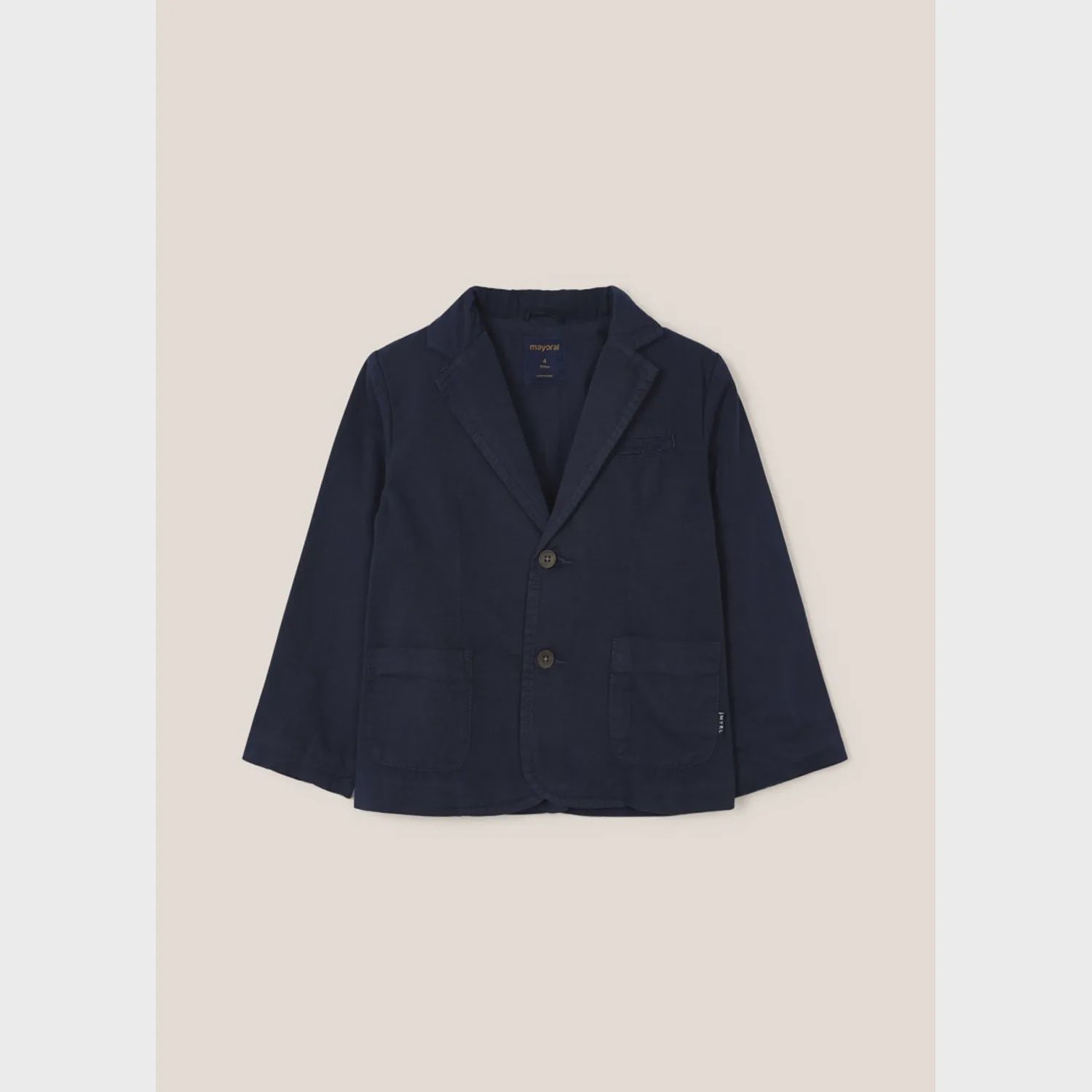 LINEN JACKET NAVY 2POCKETS / 3451-095