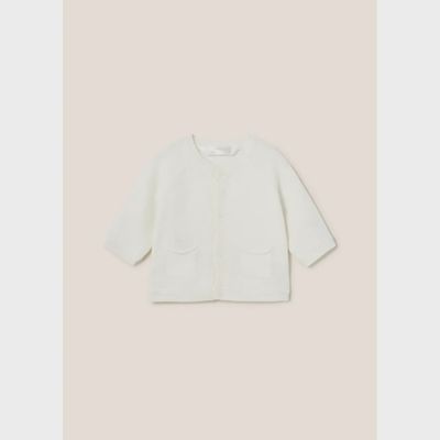 CARDIGAN WHIT KNIT 2 POCKETS BOY'S / 1360-084