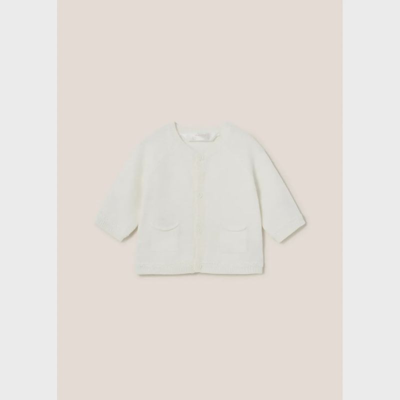 CARDIGAN WHIT KNIT 2 POCKETS BOY'S / 1360-084