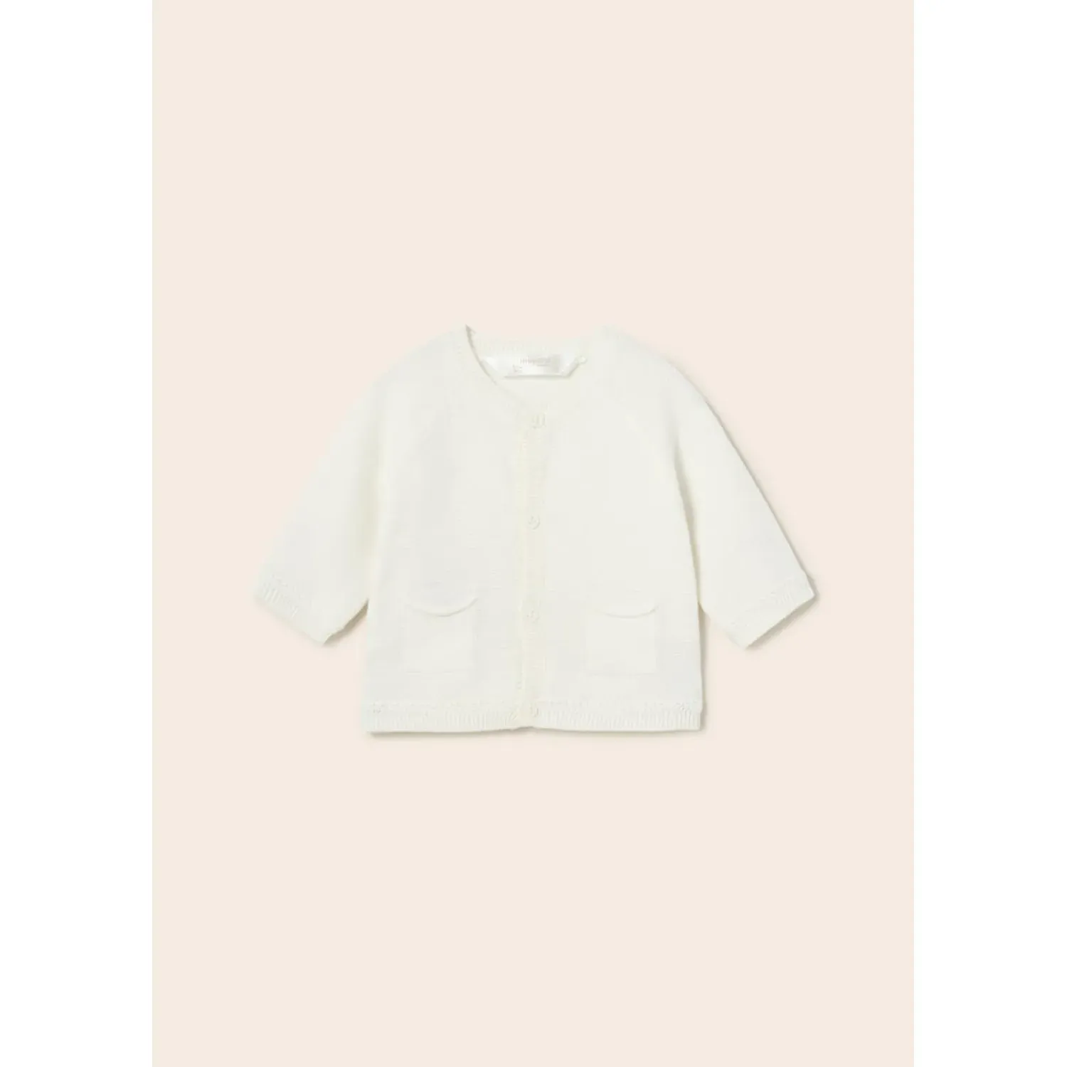 CARDIGAN WHIT KNIT 2 POCKETS BOY'S / 1360-084