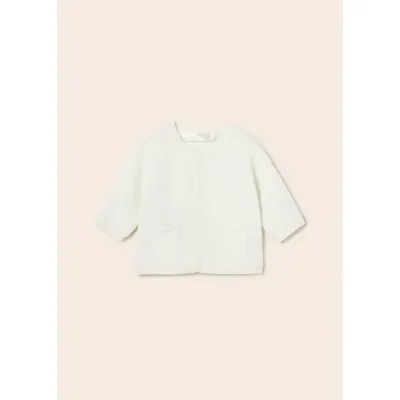 CARDIGAN WHIT KNIT 2 POCKETS BOY'S / 1360-084