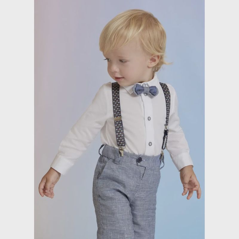 SUSPENDER NAVY BABY AL LOGO PRINT / 5445-039