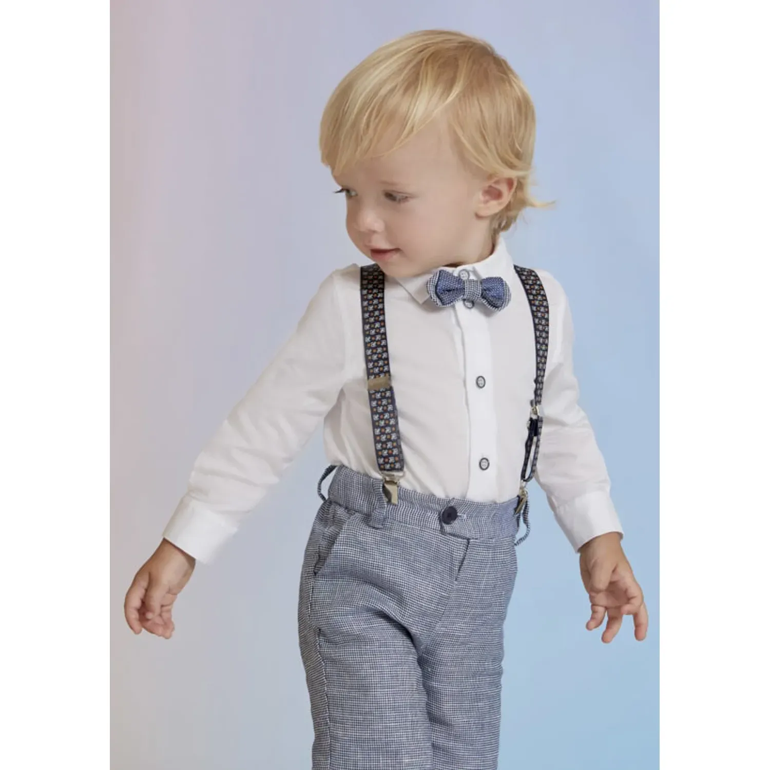 SUSPENDER NAVY BABY AL LOGO PRINT / 5445-039