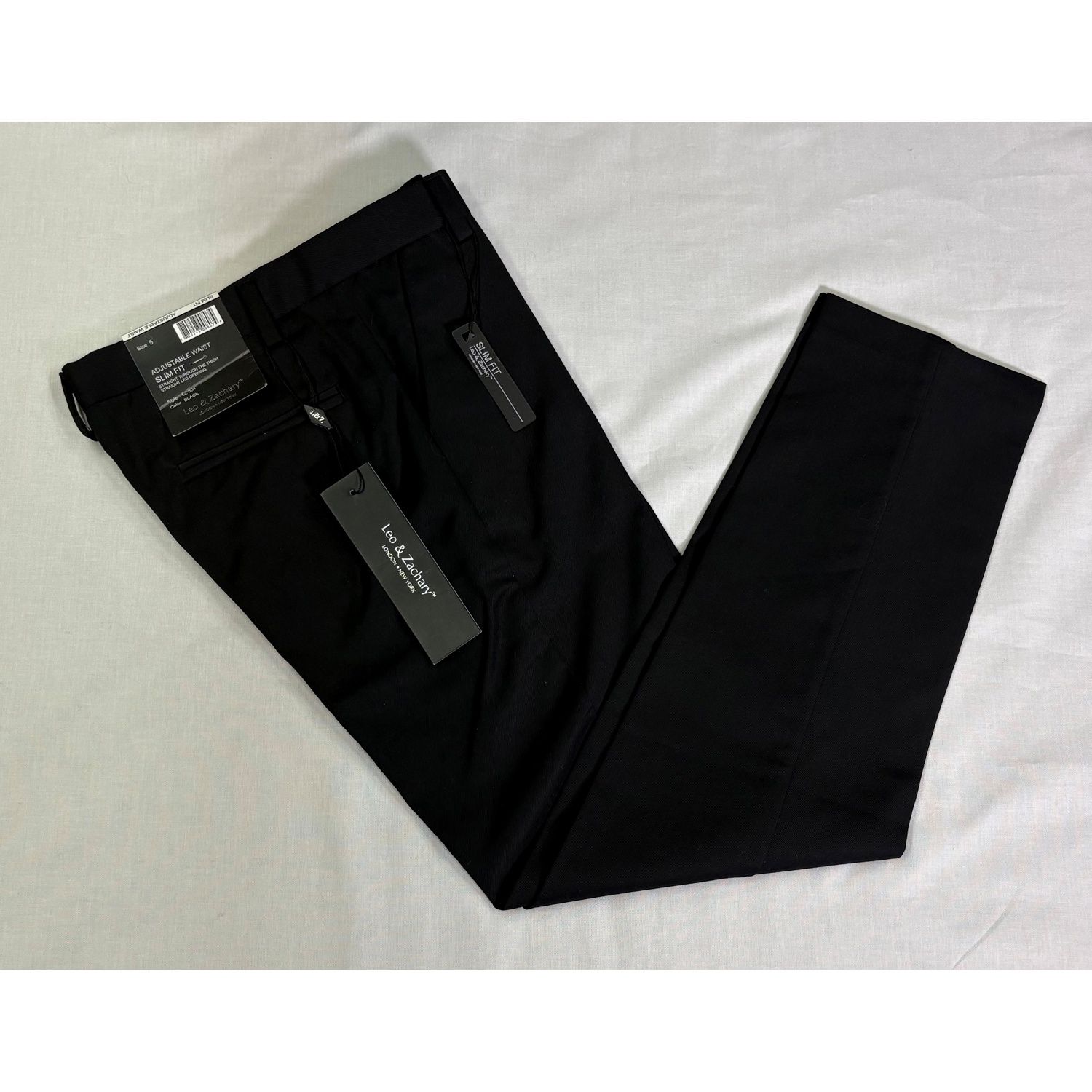 PANT BLACK SLIM FIT ADJUSTABLE WAIST / LZ504 PANT BLACK SLIM FIT ADJUSTABLE WAIST / LZ504
